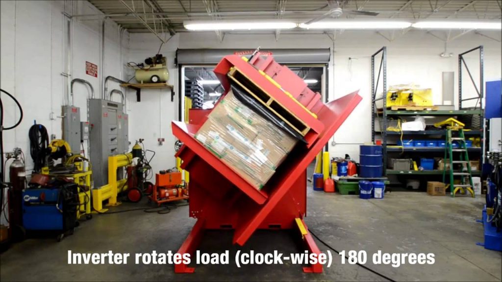 A Smart Solution for Slip Sheet Insertion: The DC Pallet Inverter with Pallet Grippers
