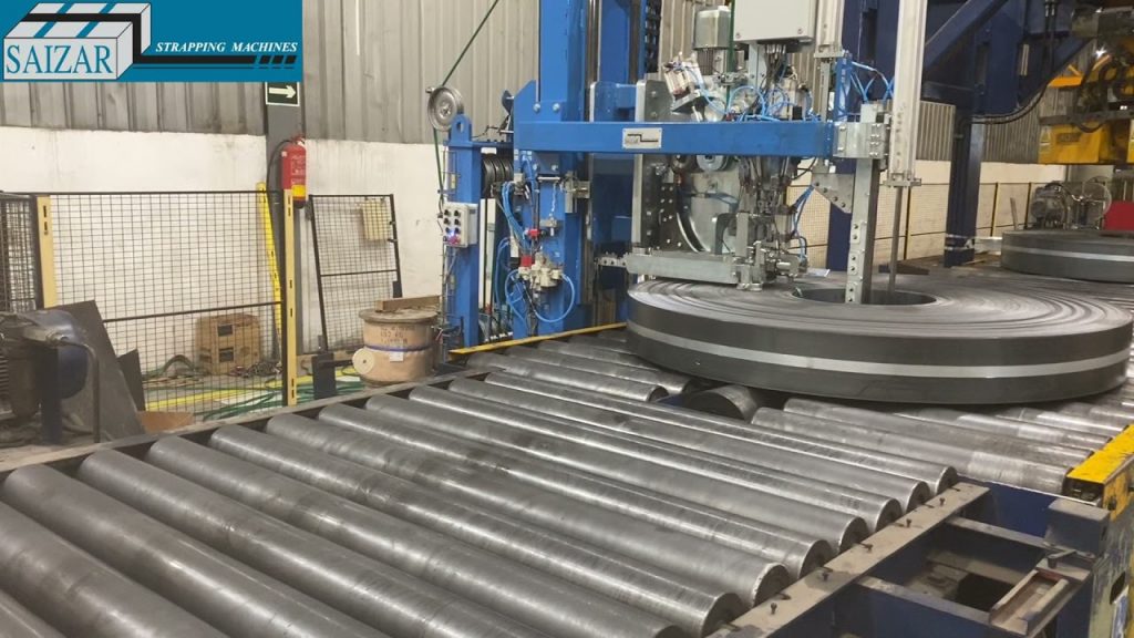 An Automated Strapping Machine for Coil Slitting Operations.