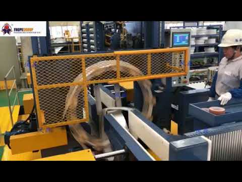 A Packing Line for Strapping Steel Coils