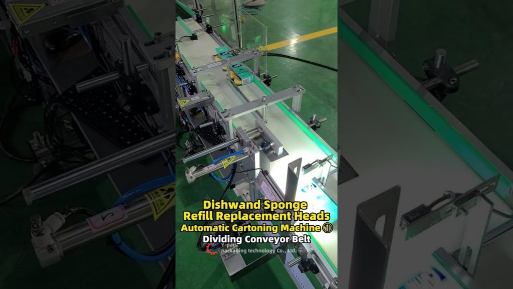 Efficient Conveyor System for Dishwand Sponge Refill Replacement Heads Packaging