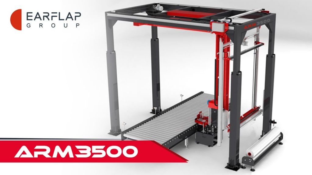 “Efficient Pallet Wrapping with Automatic Rotary Arm Wrapper – EAR-FLAP® ARM3500”