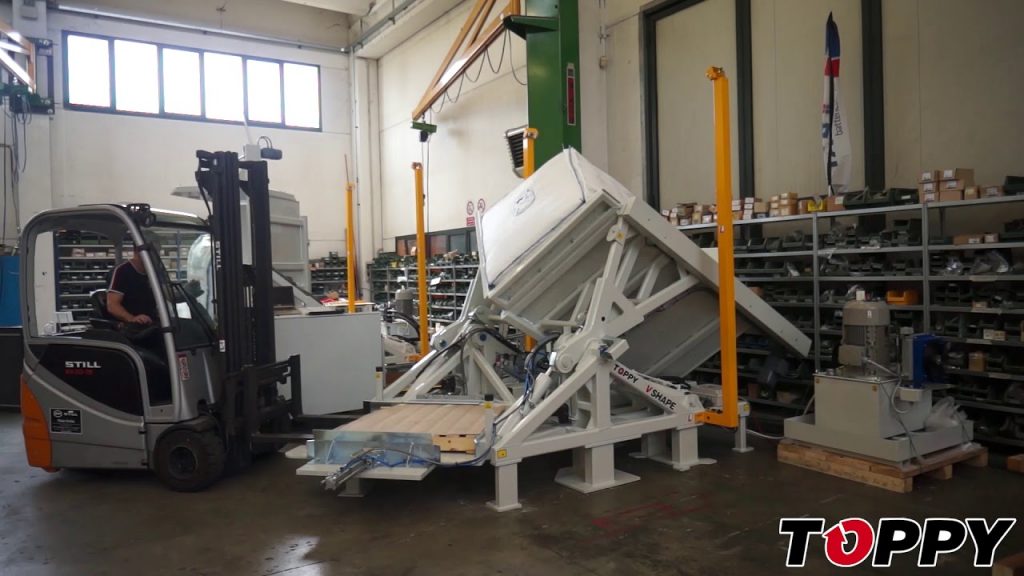 Efficient Pallet Inverter for 2-Ton Loads with Unique V-Shape Design Efficient Pallet Inverter for 2-Ton Loads with Unique V-Shape Design