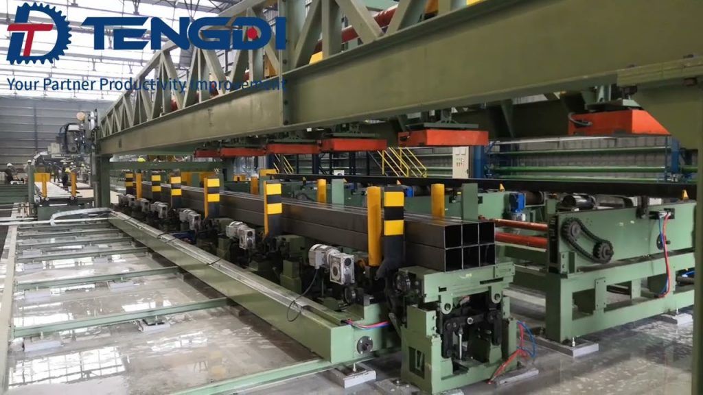 Automated Palletizing for 150mm x 150mm x 14mm Square Tubes with 12m Capacity Automated Palletizing for 150mm x 150mm x 14mm Square Tubes with 12m Capacity