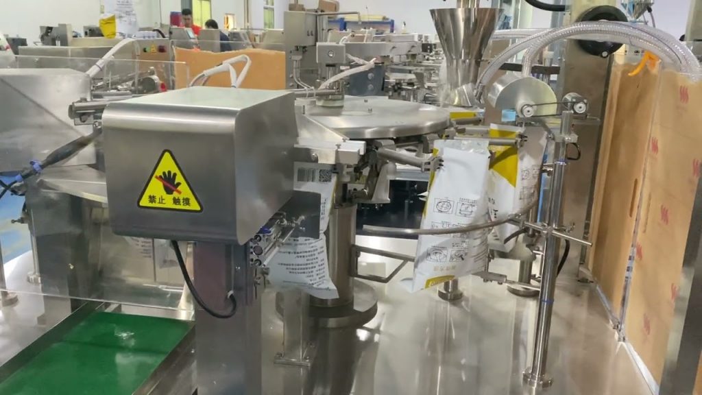 “Efficient Packaging: Streamlined Premade Bag Filling and Sealing Machine”