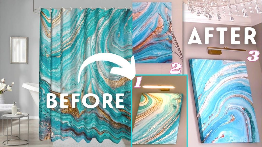 How to Make Wall Art for Your Shower Curtain Using Items You Have How to Make Wall Art for Your Shower Curtain Using Items You Have