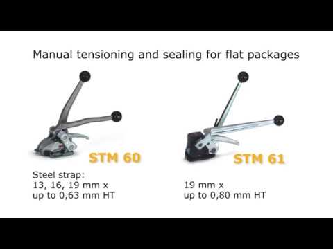 Hand Tools for Securing Steel Strapping with STRAPEX STM 60
