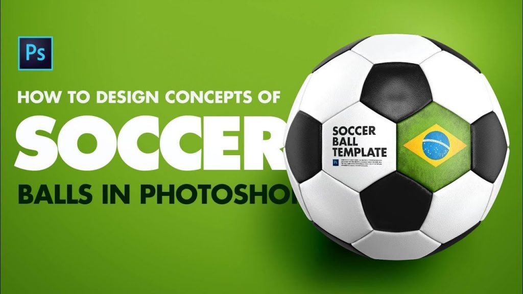 “Crafting a Winning Soccer Ball Design in Photoshop: Sports Mockup Template Tutorial”