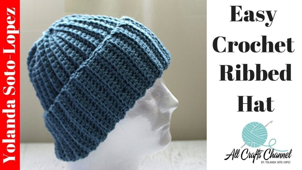 “Simple Ribbed Crochet Hat for Beginners”