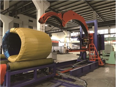 Title: Wide Width Metal Coil Packaging Machine with Anti-Rust and Waterproof Features Title: Wide Width Metal Coil Packaging Machine with Anti-Rust and Waterproof Features