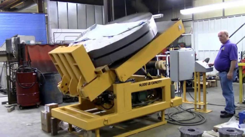 “Efficient and Powerful Coil Upender: 12,000 lb Capacity”