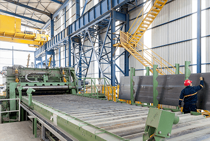 Inspection line in coil conveyor system
